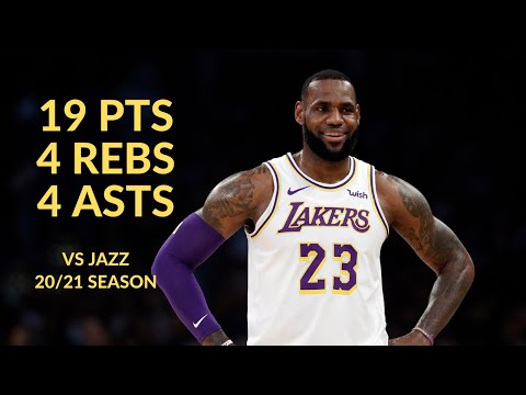 LeBron James 19 Pts 4 Rebs 4 Asts Highlights vs Utah Jazz | NBA 20/21 Season
