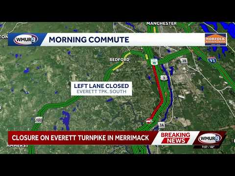 Crash Causing Backups On Everett Turnpike In Merrimack
