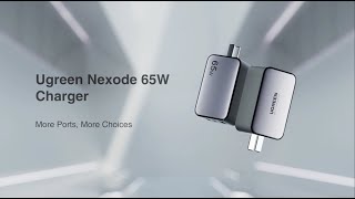 UGREEN Nexode 3-in-1 Snellader GaN 65W met 2x USB-C en 1x USB-A Wit video
