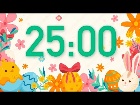 25 Minute Easter Timer With Relaxing Music Easter Countdown Timer 4k