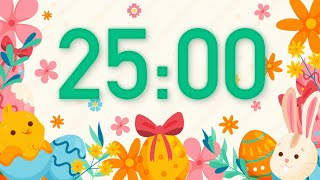 25 Minute Easter Timer with Relaxing Music 🎵  Easter Countdown Timer (4K) 🐰