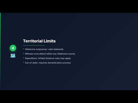 Subpoena Service in Oklahoma | Witness & Document Subpoenas Explained