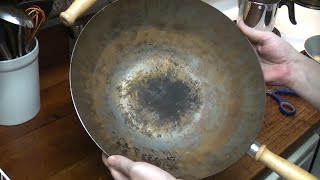 Rusty Wok Restoration, Seasoning and First Cook