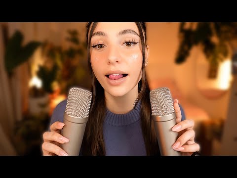 ASMR Pure Wet Mouth Sounds 👄 With 2 Mics 🎙🎙 No Talking 🤫