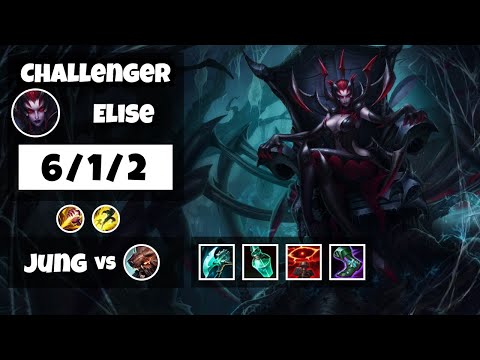 Elise vs Udyr KOREAN Challenger JUNGLE (6/1/2) - v11.8