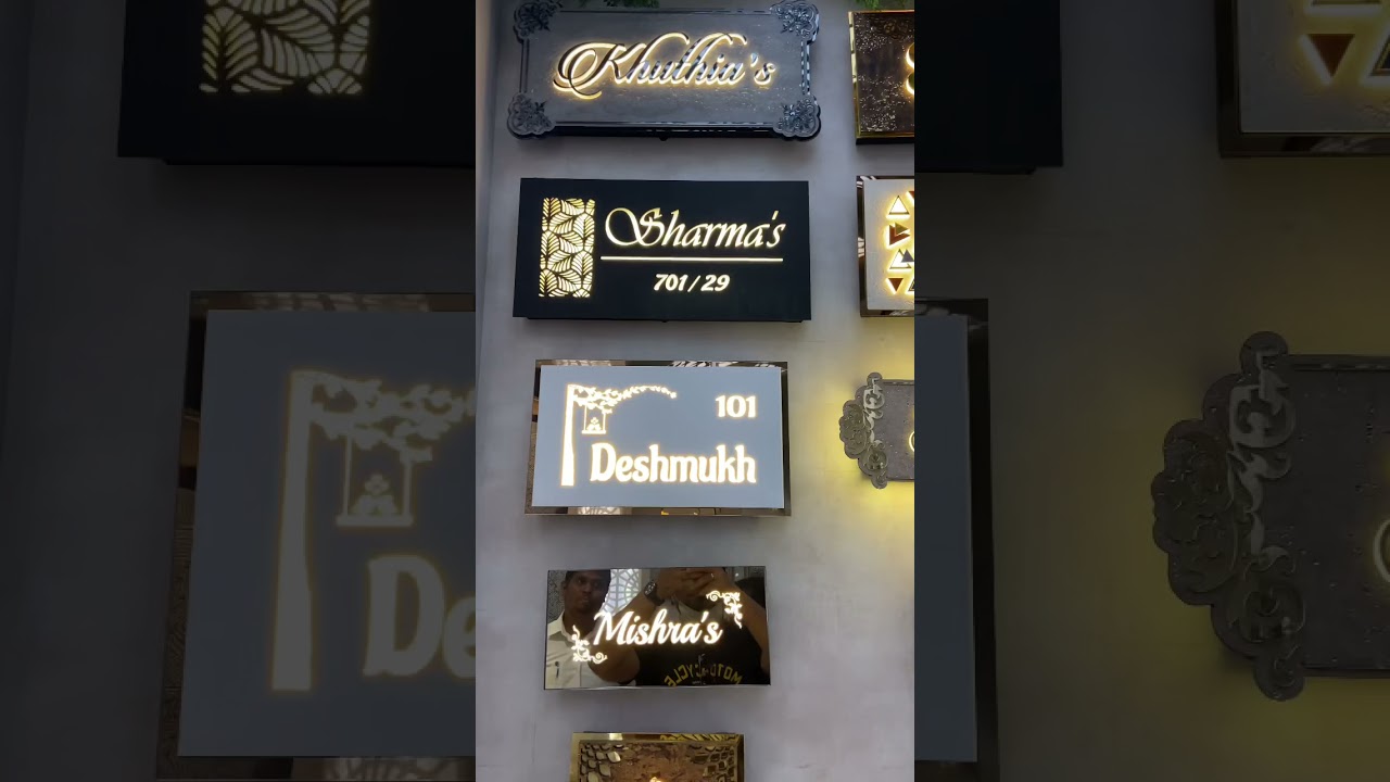 Watch video LED Name Plate For Home || Main Channel Name : SANTOSH NILE Now LED Name Plate For Home || Main Channel Name : SANTOSH NILE