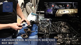 Montaż kolektora wydechowego w Mercedesie M117 V8