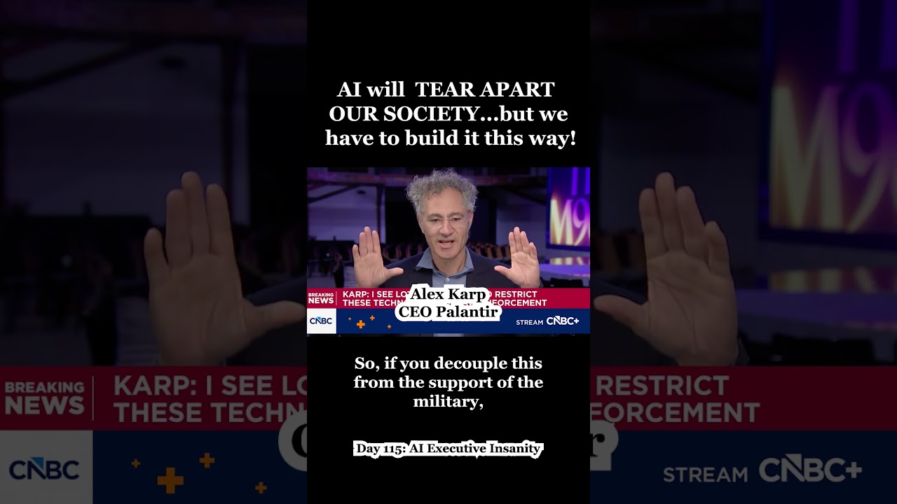 AI will tear apart society domestically…but we have no choice according to this CEO