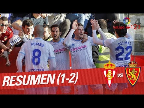 Highlights Real Sporting vs Real Zaragoza (1-2)