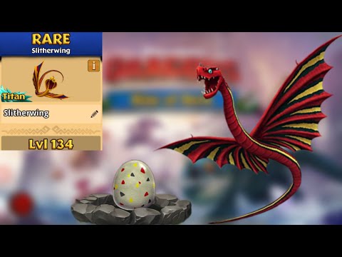 Slitherwing Max Level 134 Titan Mode - New Rare - Dragons:Rise of Berk