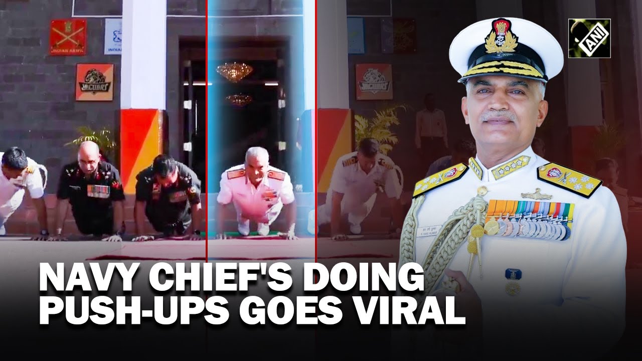 Navy Chief Admiral Hari Kumar's traditional push-ups video with NDA cadets goes viral
