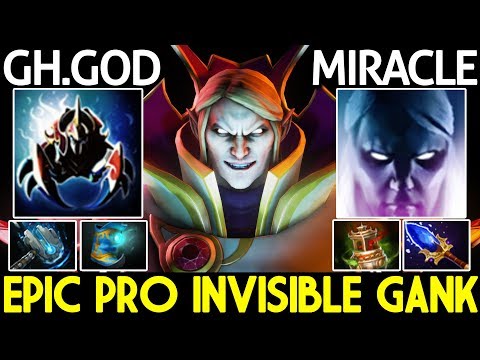 MIRACLE [Invoker] Epic Pro Invisible Gank Beautiful Plays 7.23 Dota 2