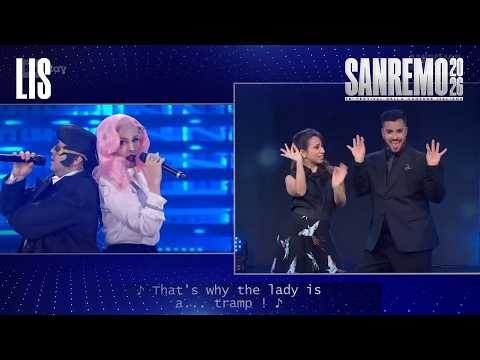 LIS | Sanremo 2026.  Ditonellapiaga e TonyPitony cantano The Lady Is a Tramp