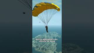 IF YOU PARACHUTE WITH MAXIMUM WANTED LEVEL IN GTA GAMES