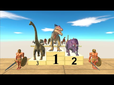 Dinosaurs Race to eat Pig - Animal Revolt Battle Simulator