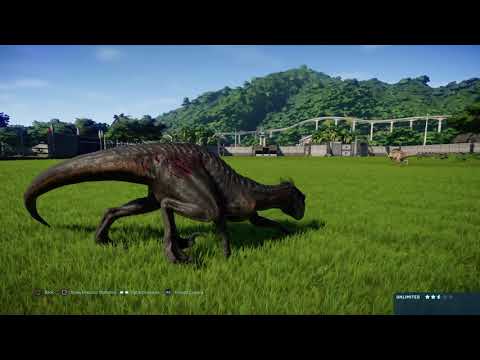 Jurassic World Evolution: Spinoraptor vs Indoraptor (Base Genome) (animation bug)
