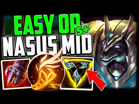NASUS MID ISN'T FAIR (Best Build/Runes) - How to Play Nasus Mid & Carry Season 14