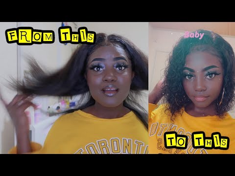 IS THAT MY NATURAL HAIR??! Straight to curly only use water, No curling roll!! f.t GeniusWigs