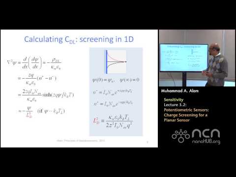 nanoHUB-U Nanobiosensors L3.2: Sensitivity - Potentiometric Sensors - Charge Screening Planar Sensor