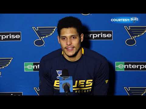 Blues rookie Dakota Joshua talks about preparing for his NHL debut
