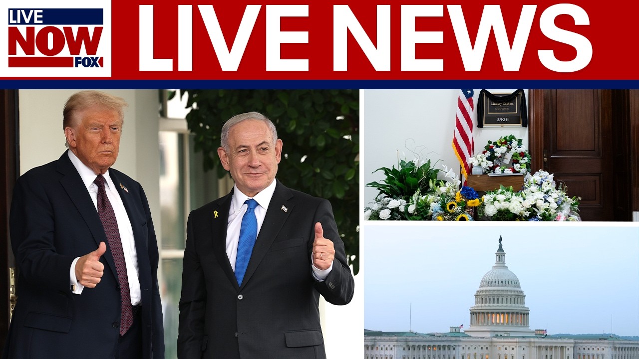 LIVE NEWS: Lindsey Graham funeral, Trump meets with Netanyahu & Zelenskyy, Japan earthquake & more