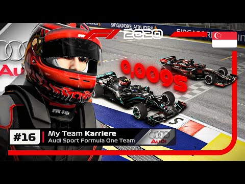 0,009 SEKUNDEN ENTSCHEIDEN ÜBER SIEG!! 🏆😱 - F1 2020 AUDI MYTEAM KARRIERE Part 16: Singapur