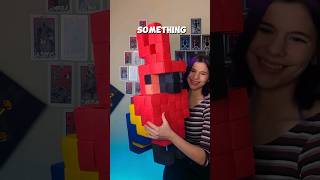 I built a GIANT Minecraft Parrot ONLY USING PAPER! NO glue and NO tape! #minecraft