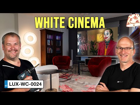 Home cinema invisibly integrated: Design White Cinema in the living room [LUX-WC-0024]
