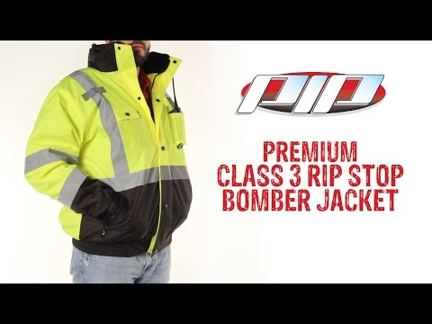 PIP ANSI Type R Class 3 Lime Bomber Jacket