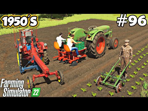 1950'S. FORTSCHRITT RS09 in action. HAND WEEDER. Planting potatoes. Farming simulator 22. FS 22. E96