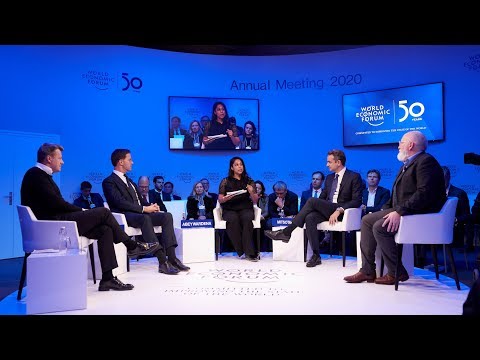 PM Mitsotakis at a panel discussion about Striking a Green New Deal at the World Economic Forum