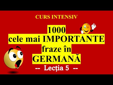 🇩🇪CURS INTENSIV! 1000 cele mai IMPORTANTE fraze și cuvinte în limba germană în 15 zile.🙀 LECȚIA 5