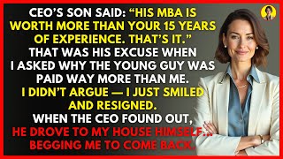 CEO’s Son Defended the Pay Gap: “An MBA Is Worth More.” I Quit on the Spot — Then…