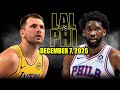 Los Angeles Lakers Vs Philadelphia 76ers Full Game Highlights December 7 2025 NBA Season