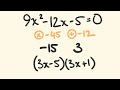 Factoring Quadratics in 5 seconds!  Trick for factorising easily