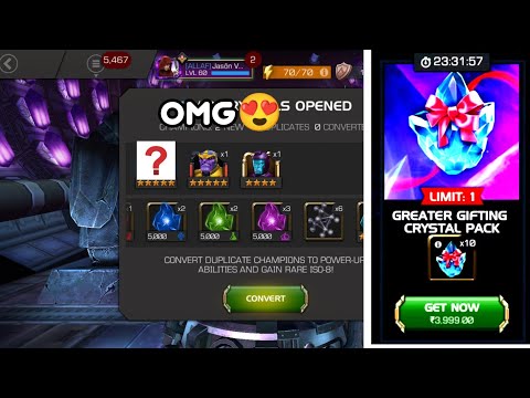 10× Greater Gifting Crystals Opening - Marvel Contest of Champions