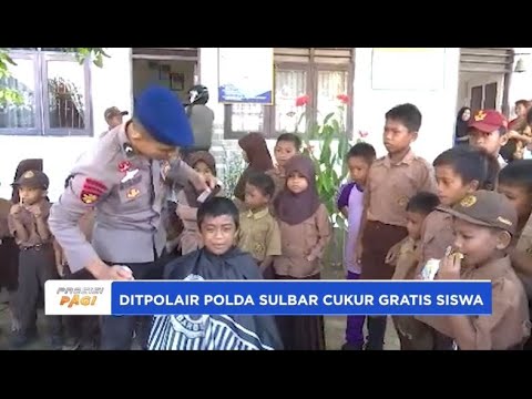 DITPOLAIR POLDA SULBAR CUKUR GRATIS SISWA SD PESISIR