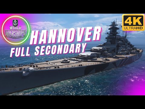 German Super Battleship HANNOVER wows: Perfect Close Quarters Battleship - World of Warships #gaming