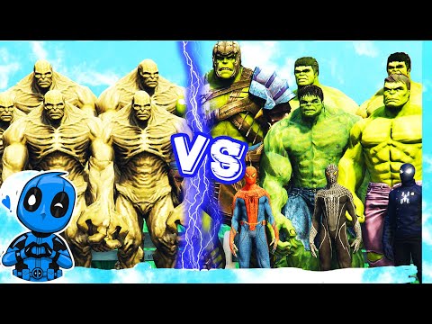 Spider-Man Team and Hulk Army vs Abomination Army - Epic Battle