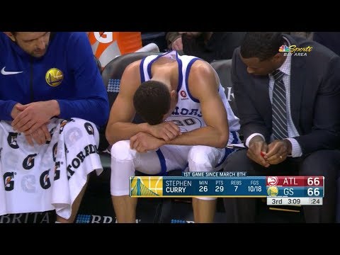 Stephen Curry MCL Injury | Hawks vs Warriors | March 23, 2018 | 2017-18 NBA Season