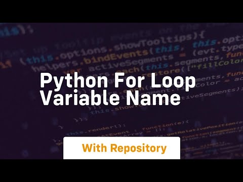Python For Loop Variable Name