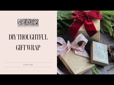 DIY Thoughtful Gift Wrap with IOD Gilded Transfers & Stamps