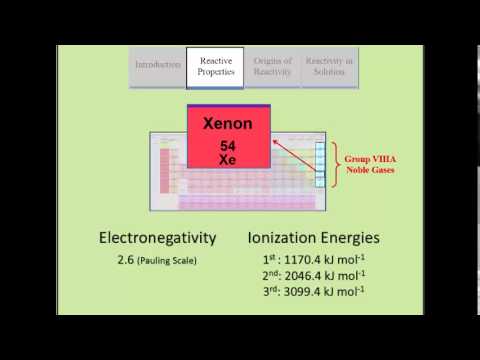 ChemWiki Elemental Minute: Xenon (Chemical Properties)