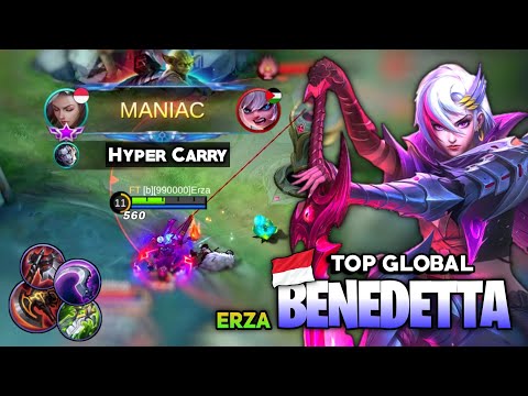 MANIAC! Benedetta Nonstop Roaming [ Top Global Benedetta Best Build 2021 ] By Erza - Mobile Legends