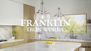 1_Watch A Video About the Franklin Iron Charleston Nickel Clear Glass LED Pendant Light