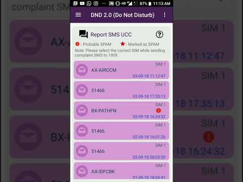 Reporting SMS on the DND app by TRAI