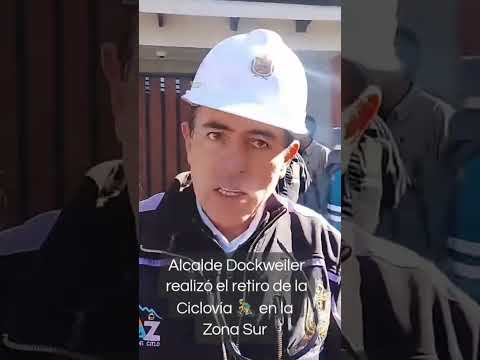 Alcalde Dockweiler procedió al retiro de la Ciclovía en la zona de Calacoto en La Paz. #bolivia