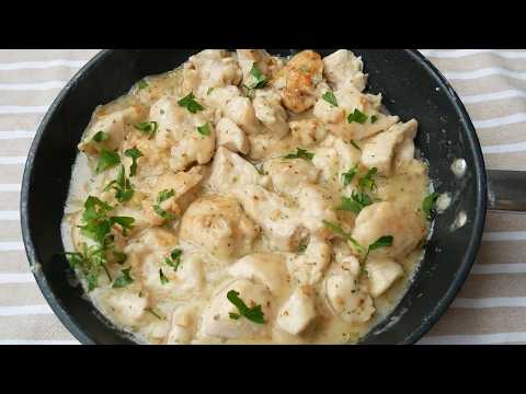 Cómo hacer pollo en salsa jugoso y tierno en 10 minutos: receta fácil y rápida. Sin horno.