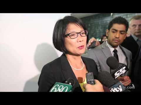 Mayoral candidate Olivia Chow speaks on Ford