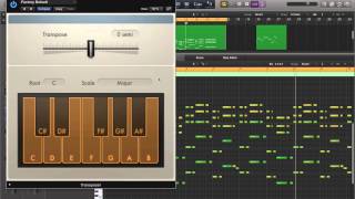 Logic Pro X - Video Tutorial 43 - Transposer MIDI FX Plug-in